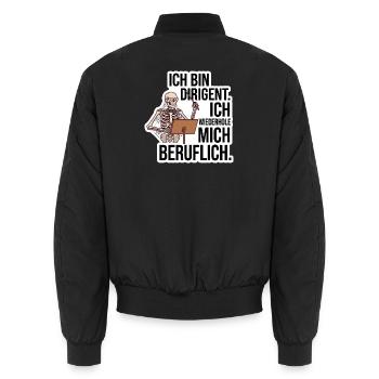 Dirigent Orchester Chorleiter Taktstock T-Shirt - Unisex Bomberjacke - Schwarz - Hinten - AI Model Male 185 light (185cm)