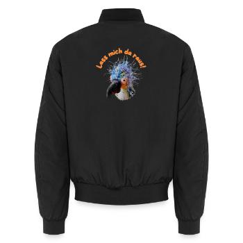 Krallo Kreisch™ kreischt: Lass mich da raus! - Unisex Bomberjacke - Schwarz - Hinten - AI Model Male 185 light (185cm)