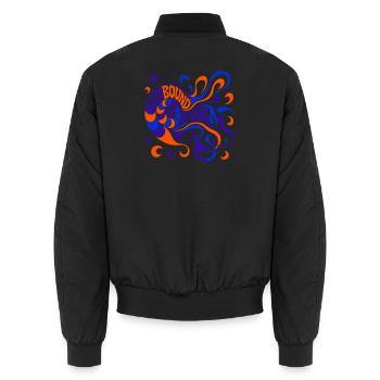 Unbound by form - Unisex Bomberjacke - Schwarz - Hinten - AI Model Male 185 light (185cm)
