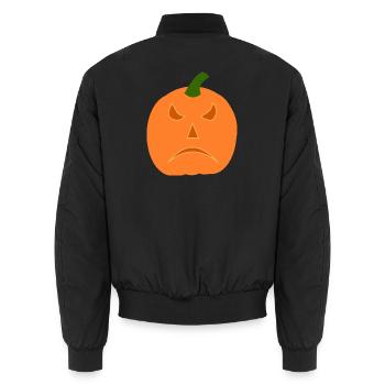 Wütender Jack O Laterne - Unisex Bomberjacke - Schwarz - Hinten - AI Model Male 185 light (185cm)