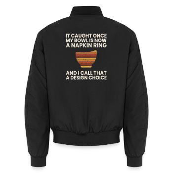 Drechseln Humor Geschenk Drechsler Lustig Idee - Unisex Bomberjacke - Schwarz - Hinten - AI Model Male 185 light (185cm)