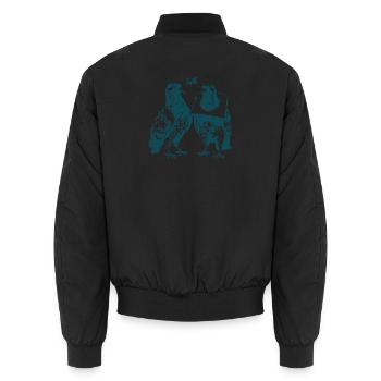 Swag Tauben Brot Scheibe Lustige Stadtvögel - Unisex Bomberjacke - Schwarz - Hinten - AI Model Male 185 light (185cm)