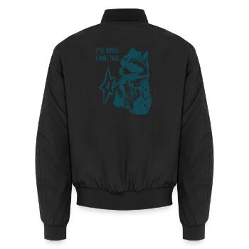 Fuck Normal I Want Magic Waschbaer Zauberer - Unisex Bomberjacke - Schwarz - Hinten - AI Model Male 185 light (185cm)