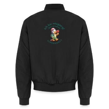 Ich_bin_neugierig_Das_ist_meine_Superkraft - Unisex Bomberjacke - Schwarz - Hinten - AI Model Male 185 light (185cm)