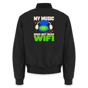 Cd-sammler Kompaktplatte Physisches Medium - Unisex Bomberjacke - Schwarz - Hinten - AI Model Male 185 light (185cm)