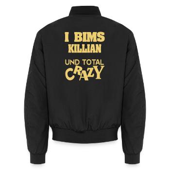 Crazy Killian - Unisex Bomberjacke - Schwarz - Hinten - AI Model Male 185 light (185cm)