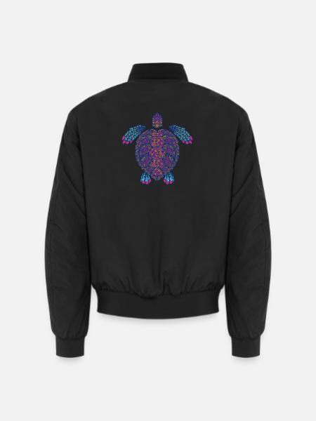 Alebrije-Schildkröte - Unisex Bomberjacke - Schwarz