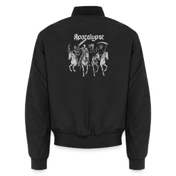 4 Reiter der Apokalypse - Unisex Bomberjacke - Schwarz - Hinten - AI Model Male 185 light (185cm)