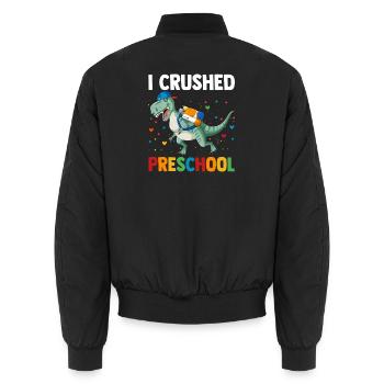 I Crushed Preschool Dino Monster Truck Graduate St - Unisex Bomberjacke - Schwarz - Hinten - AI Model Male 185 light (185cm)