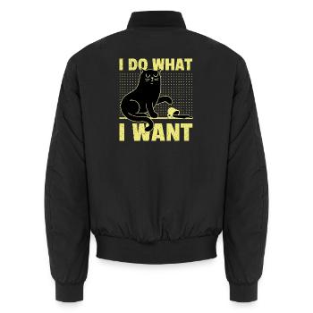 Ich mache, was ich will - Unisex Bomberjacke - Schwarz - Hinten - AI Model Male 185 light (185cm)