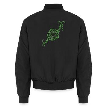 Celtic Irland Wikinger Keltisch Knoten Muster Baum - Unisex Bomberjacke - Schwarz - Hinten - AI Model Male 185 light (185cm)