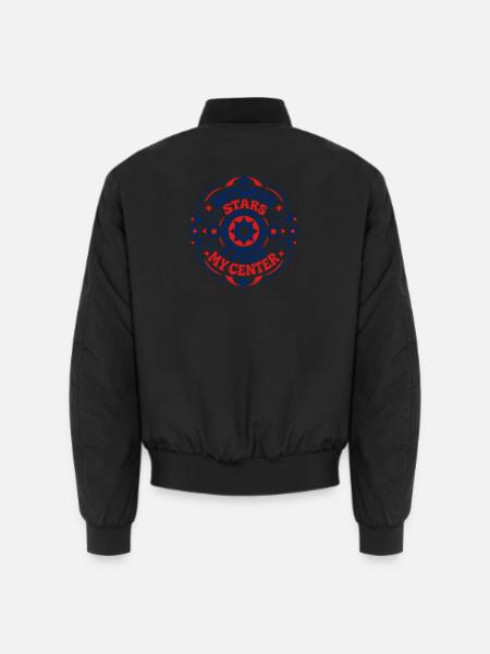 Between stars I find my center - Unisex Bomberjacke - Schwarz
