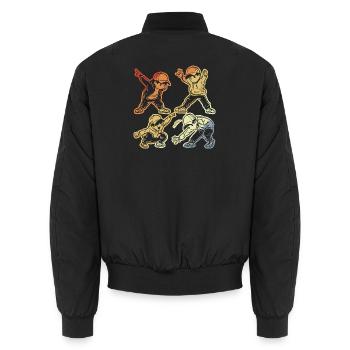 Cartoon B-Boy - Unisex Bomberjacke - Schwarz - Hinten - AI Model Male 185 light (185cm)