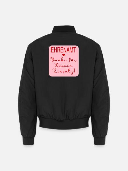 Danke Einsatz Ehrenamt - Unisex Bomberjacke - Schwarz