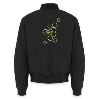 Albin als Style - Unisex Bomberjacke - Schwarz - Hinten - AI Model Male 185 light (185cm)