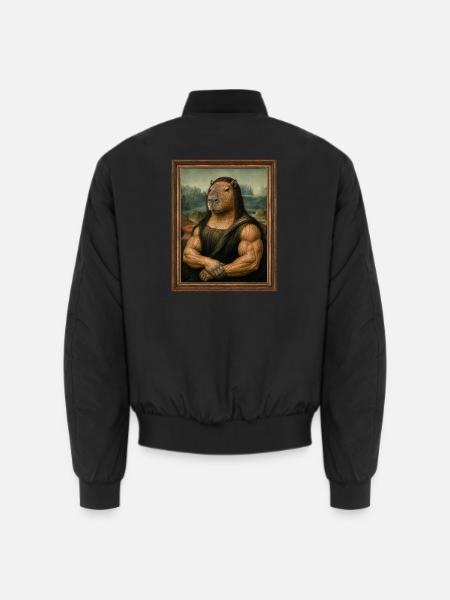 Muskulöse Kapybara - Unisex Bomberjacke - Schwarz