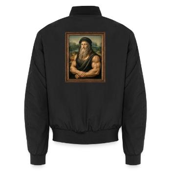 Muskulöser Da Vinci - Unisex Bomberjacke - Schwarz - Hinten - AI Model Male 185 light (185cm)