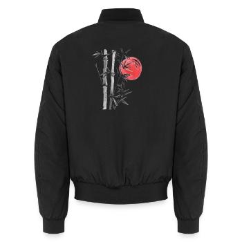 japan Drachen japanisch anime asiatisch - Unisex Bomberjacke - Schwarz - Hinten - AI Model Male 185 light (185cm)