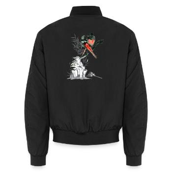 japan otaku japanisch anime asiatisch - Unisex Bomberjacke - Schwarz - Hinten - AI Model Male 185 light (185cm)