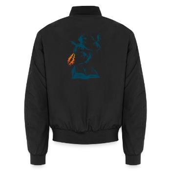 Buch Drachen Fantasy Lesen - Unisex Bomberjacke - Schwarz - Hinten - AI Model Male 185 light (185cm)