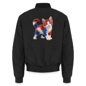 Holländisches Kätzchen - Unisex Bomberjacke - Schwarz - Hinten - AI Model Male 185 light (185cm)