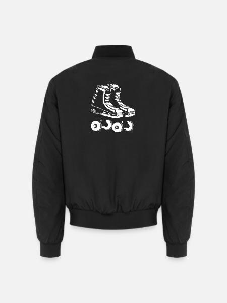 Rollschuhe Pixel - Unisex Bomberjacke - Schwarz