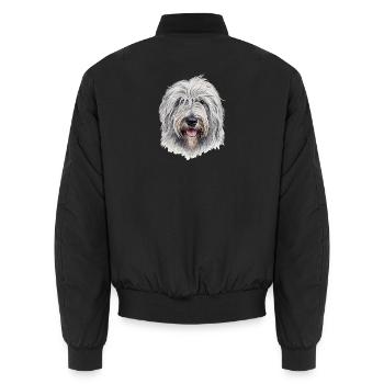 bobtail hiund, tolle geschenke - Unisex Bomberjacke - Schwarz - Hinten - AI Model Male 185 light (185cm)
