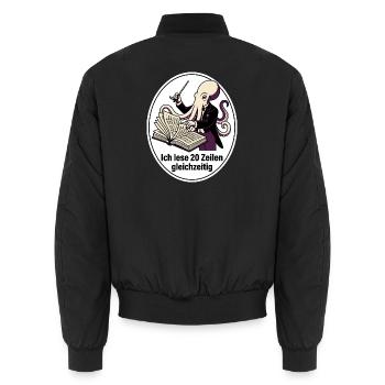 20 Zeilen Operndirigent Shirt - Unisex Bomberjacke - Schwarz - Hinten - AI Model Male 185 light (185cm)