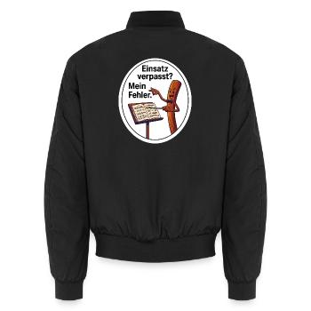 Dirigent Musik T-Shirt Geschenk - Unisex Bomberjacke - Schwarz - Hinten - AI Model Male 185 light (185cm)
