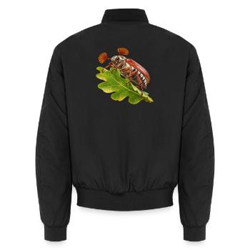 Maikäfer - Unisex Bomberjacke - Schwarz - Hinten - AI Model Male 185 light (185cm)