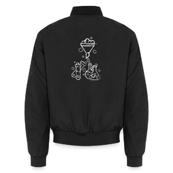 Chemie Wissenschaft Periodensystem Labor Science - Unisex Bomberjacke - Schwarz - Hinten - AI Model Male 185 light (185cm)