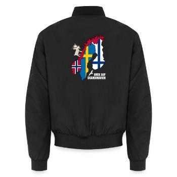 Bock auf Skandinavien - Unisex Bomberjacke - Schwarz - Hinten - AI Model Male 185 light (185cm)
