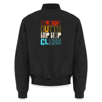 Breakdance - Unisex Bomberjacke - Schwarz - Hinten - AI Model Male 185 light (185cm)
