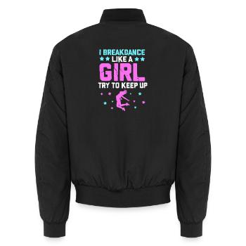 Breakdance - Unisex Bomberjacke - Schwarz - Hinten - AI Model Male 185 light (185cm)