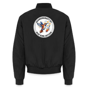 Flair Bartender T-Shirt Show Barman - Unisex Bomberjacke - Schwarz - Hinten - AI Model Male 185 light (185cm)