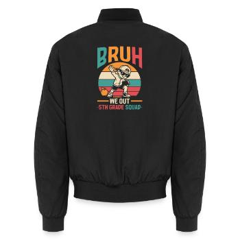 5th Grade Squad Graduation End Of School - Unisex Bomberjacke - Schwarz - Hinten - AI Model Male 185 light (185cm)