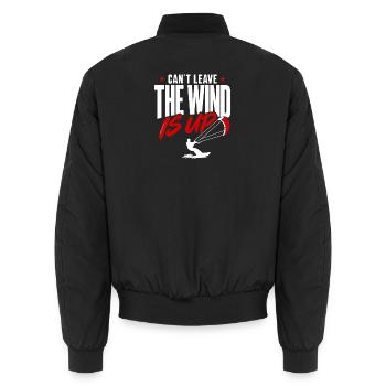 Can’t Leave The Wind Is Up - Unisex Bomberjacke - Schwarz - Hinten - AI Model Male 185 light (185cm)