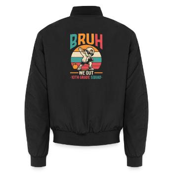 10th Grade Squad Graduation End Of School - Unisex Bomberjacke - Schwarz - Hinten - AI Model Male 185 light (185cm)