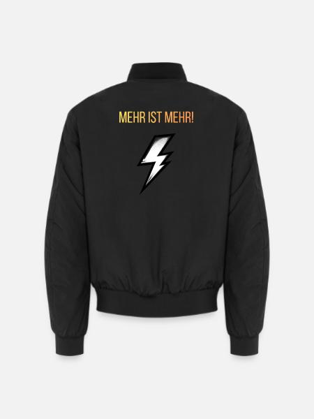 Mehr Ist Mehr – Elektrischer Blitz - Unisex Bomberjacke - Schwarz