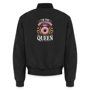 Ich Bin Die Donut Königin - Unisex Bomberjacke - Schwarz - Hinten - AI Model Male 185 light (185cm)