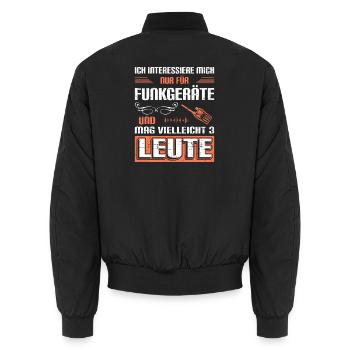 Amateurfunk Geschenke für Funker Funkamateur - Unisex Bomberjacke - Schwarz - Hinten - AI Model Male 185 light (185cm)