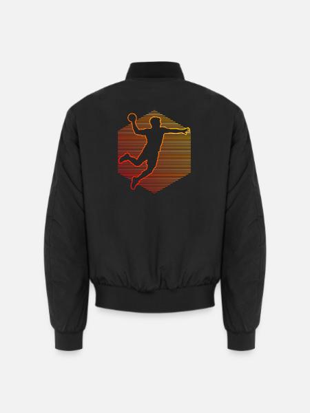 Geschenkidee für den Kreisläufer mit Handballspiel - Unisex Bomberjacke - Schwarz