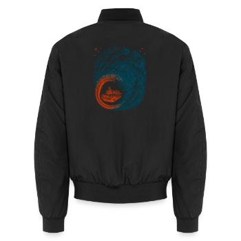 Hook Echo Radar Sturmverfolgung Tornado-tracker - Unisex Bomberjacke - Schwarz - Hinten - AI Model Male 185 light (185cm)