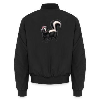 Stinktier - Unisex Bomberjacke - Schwarz - Hinten - AI Model Male 185 light (185cm)