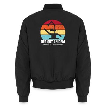 Zahnarzt lustig - Unisex Bomberjacke - Schwarz - Hinten - AI Model Male 185 light (185cm)