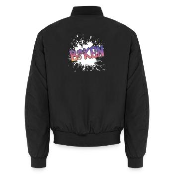 BikeKen Splash Gradient - Unisex Bomberjacke - Schwarz - Hinten - AI Model Male 185 light (185cm)