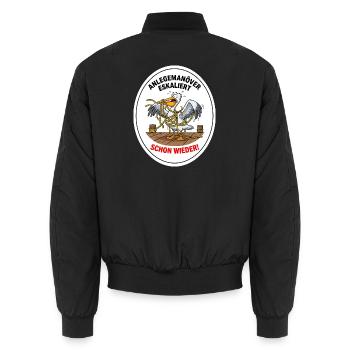 Segeln Hafenmanöver Eskaliert T-Shirt Lustig - Unisex Bomberjacke - Schwarz - Hinten - AI Model Male 185 light (185cm)