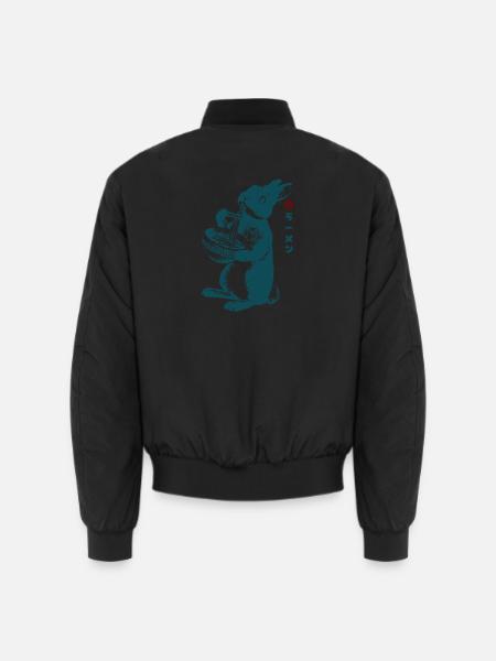 Ramen Bunny - Unisex Bomberjacke - Schwarz