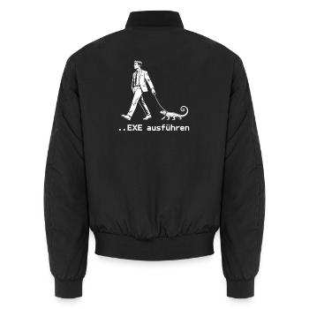 Programmierer EXE Ausführen Computer Nerd Humor - Unisex Bomberjacke - Schwarz - Hinten - AI Model Male 185 light (185cm)