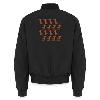 Süßes Chibi-Kamel - Unisex Bomberjacke - Schwarz - Hinten - AI Model Male 185 light (185cm)